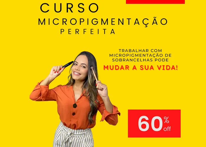 O Curso Micropigmentação Perfeita é Completo e foi produzido pela Profissional Designer e Micropigmentadora Jéssica Soares que atua no segmento da beleza há mais de 9 anos, com mais de 60.000 Alunas já formadas. 

O Curso é 100% Online, 18 módulos com 42 Vídeo aulas + E-books + Mentoria e Certificado.


Método Simples e Descomplicado, como fazer a Micropigmentação Perfeita!

Conheça o método Exclusivo que já ajudou mais de 60.154 mulheres a transformarem a sua vida financeira em poucos dias com Micropigmentação de Sobrancelhas.

Você vai aprender Meu método exclusivo do absoluto zero, mesmo que seja iniciante e não tenha experiência!

E após concluir o curso terá acesso a um lindo certificado diretamente em sua área do aluno. Certificado com carga horária, CNPJ válido em todo território nacional.


Página inicial
Marketplace
Moda e Beleza
Curso Micropigmentação Perfeita
Curso Micropigmentação Perfeita
4.9
(132)
Cursos Online e Serviços de Assinatura
Português

Método Simples e Descomplicado, como fazer a Micropigmentação Perfeita!

Conheça o método Exclusivo que já ajudou mais de 60.154 mulheres a transformarem a sua vida financeira em poucos dias com Micropigmentação de Sobrancelhas.

Você vai aprender Meu método exclusivo do absoluto zero, mesmo que seja iniciante e não tenha experiência!

E após concluir o curso terá acesso a um lindo certificado diretamente em sua área do aluno. Certificado com carga horária, CNPJ válido em todo território nacional.

Conteúdo do curso (100% digital), acesse o botão Ir para adquirir o curso.

01 Introdução
02 Canal no Telegram para dicas importantes!
03 Materiais Para Impressão
04 Lista de Materiais e Fornecedores
05 Teoria Micropigmentação
06 Colorimetria
07 Pigmentologia
08 Aparelhos, Lâminas e Agulhas
09 Biossegurança
10 Treino Trama Fios 1 e 2
11 Ficha de Anamnese​
12 BÔNUS - Quais os Erros Evitar no Design de Sobrancelhas
13 Marcação do Design para Micropigmentação
14 Como Fazer o Teste Alérgico​
15 Microblading Fio a Fio
16 Micropigmentação Shadow Line
17 Micropigmentação Ombré Shadow
18 Micropigmentação Híbrida
19 Kit de Cuidados Pós Procedimento​
20 Dicas Bônus
21 Suporte via WhatsApp
22 Bônus Grátis
23 Certificado, Design Micropigmentação, Ficha de Anamnese e Colorimetria, em, Brasil