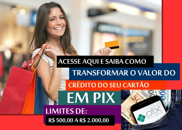 Entre em contato pelo WhatsApp no botão abaixo IR.

9299105-4718 -Márcio 

Sem consulta SPC e SERASA. 

Liberação Imediata, mediante aprovação do Crédito e Limite. A conversão do limite do cartão de crédito em PIX da Globalnet Soluções e Entretenimento é uma excelente escolha para quem precisa de dinheiro rápido e fácil. Contudo, além da agilidade no processo de aquisição, a modalidade de é a sua melhor opção. Em suma, é uma alternativa rápida para você que precisa urgentemente de dinheiro e sem burocracia. Solicite agora mesmo! , Solicitar cartão negativado, Aumentar limite cartão e Crédtio cartão no PIX, em, Brasil