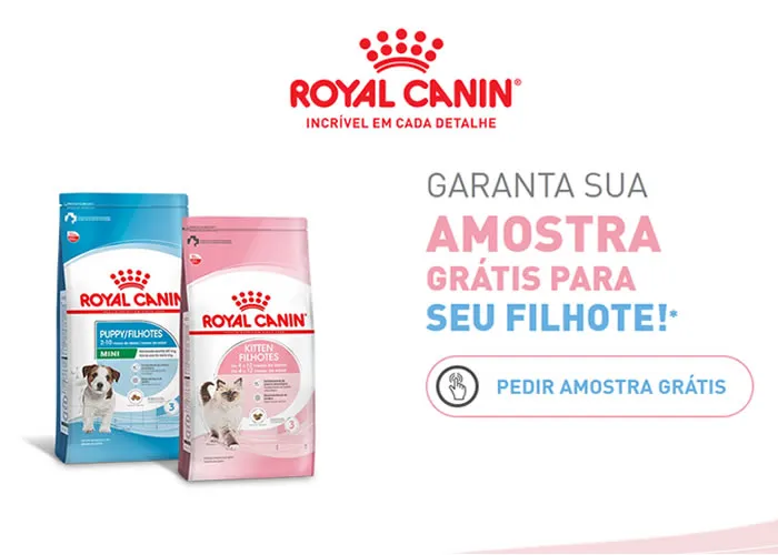 A Ração Royal Canin para Cães e Gatos Filhotes, é completa super premium indicada para animais de porte médio, de 2 a 12 meses de idade. O crescimento é uma fase fundamental na vida. Ideal para este momento de grandes mudanças e descobertas. Durante esse período-chave, o filhote estabelece as bases para o seu futuro, desenvolvendo-se gradualmente.

Você também pode receber em casa um Super Kit Grátis contendo Amostras de Ração Royal Canin Medium Puppy para cães ou gatos, além de um Diário do Meu Primeiro Ano para você registrar os melhores momentos com o seu filhote e mais O Guia do Filhote com dicas incríveis para começar a definir bons hábitos alimentares, separando as áreas de comida, brincadeiras, sono e liteira do seu pet.

Para quem deseja conseguir um Super Kit da Royal Canin para seu pet, basta acessar o aparitr da imagem da publicação  e enviar todos os seus dados para receber os produtos em sua casa, sem pagar nada, nem mesmo o frete. 

O kit contendo Amostras Grátis de Royal Canin estão disponíveis apenas para o estado de São Paulo apenas para filhotes com menos 01 ano. Aproveite mais essa super oportunidade que a marca está lhe dando e garanta as suas amostras., Suplemento animal, Paladares Exigentes e Paladares Exigentes, em, Brasil