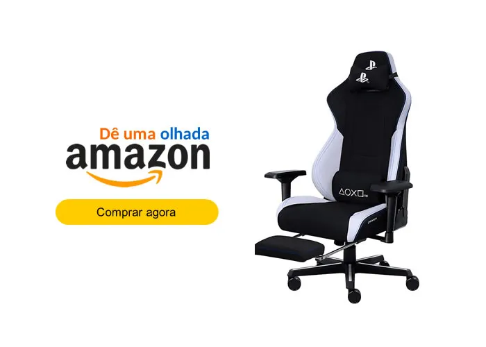 Almofadas Personalizadas

A cadeira acompanha duas almofadas, uma para as costas e outra para apoio da cabeça, ambas removíveis. As duas são bordadas com os logos PlayStation, para levar ainda mais personalização na sua game station.
Conforto

Com acolchoado revestido por um tecido 100% poliéster, a Cadeira PlayStation Branca te proporciona várias horas de conforto durante suas partidas. Ela ajuda a manter o bom desempenho por mais tempo, mesmo nos momentos mais tensos!
Apoio de Braços

Com a tecnologia 4D, regule individualmente a altura e angulação dos apoios de braço da Cadeira PlayStation Branca. Para tornar suas partidas mais agradáveis, seja com o teclado e mouse, ou com controle, ela ainda permite um ajuste personalizado.




Cadeira Gamer Playstation Branca Cadgpsbr

Especificações

Revestimento: 100% Poliéster
Espuma moldada D45
Apoios de braço: Poliuretano e metal (Tecnologia 4D)
Base: 350mm (nylon)
Diâmetro da Base: 645mm
Rodízios: PU 65mm
Ajuste de Altura: 100mm
Função Relax (Tilt Mechanism): 3º~16º
Função de Rotação
Pistão a gás (Classe 4)
Suporta até 120kg

Acesse e compre! , Melhor cadeira Gamer, Cupom desconto Amazon e Poltronas Gamer, em, Brasil