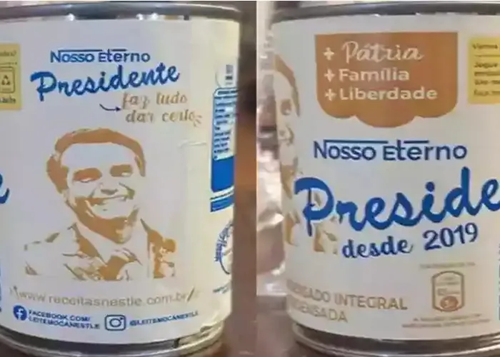A empresa suíça de alimentos e bebidas negou ter realizado uma personalização e enviado latas de leite condensado para o ex-presidente Jair Bolsonaro (PL).

A Nestlé esclarece que não realizou ação de personalização e envio das latas de Leite Moça. A embalagem original e a identidade visual do produto foram usadas de forma indevida por terceiros", apontou a empresa por meio de nota.

O posicionamento ocorre após a ex-primeira-dama Michelle Bolsonaro (PL) postar em suas redes sociais uma reprodução da lata do produto escrito "Nosso eterno presidente desde 2019", além de outras alterações, como a imagem do político em vez da tradicional mulher que ilustra o produto original e um local com o slogan "Pátria, família e liberdade".

Também foram mostradas cestas de café da manhã, com flores, bolos e presentes., Receitas culinárias, Receitas Detóx e Receita de doces, em, Brasil