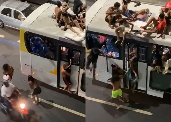 As vezes a volta da praia para casa é muito tumultuada, com pontos de ônibus cheios e ônibus lotados. , Pacote de turismo, Turismo no Rio e Conheça copacabana, em, Brasil
