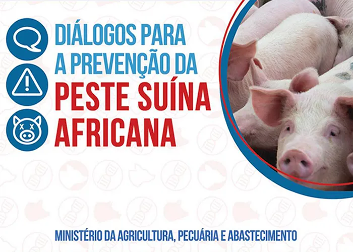  

 
Além de orientações sobre a prevenção da doença, o livro traz um histórico sobre a PEste Suína Africana no mundo. O Brasil, por exemplo, teve casos registrados entre 1978 e 1981.

 

O material está disponível  no site agricultura.gov.br, no botão Ir abaixo

 

 

A Peste Suína Africana é uma doença contagiosa que devastou rebanhos na China, e em outros países asiáticos, além da União Europeia. Não tem cura nem tratamento e, quando diagnosticada, exige o sacrifício de todos os animais contaminados. 

 

A Peste suína  ainda não chegou ao Brasil nessa onda mais recente, mas casos foram confirmados no ano passado na República Dominicana e no Haiti.
 

Para proteger o rebanho suíno nacional, o Ministério da Agricultura, Pecuária e Abastecimento implementou medidas rigorosas de controle nas fronteiras, incluindo a fiscalização em aeroportos internacionais., Crédito com a Menor TAXA, Empréstimo BNDS e Empréstimo CNPJ, em, Brasil