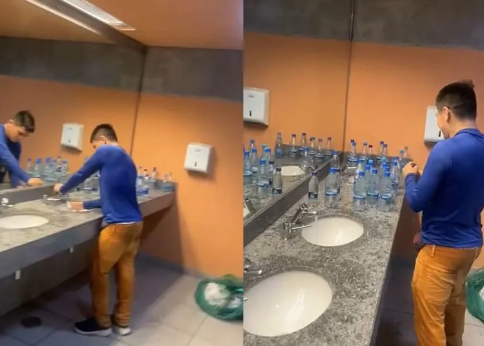 No vídeo,  homem foi flagrado enchendo garrafinhas de água da torneira para venda e consumo para a torcida durante a partida de futebol. 

Embora a água da torneira seja considerada segura para consumo em muitas partes do mundo, existem alguns riscos potenciais associados ao seu consumo em determinadas áreas ou situações. É importante lembrar que a qualidade da água da torneira pode variar amplamente de uma região para outra, e o acesso à água segura depende da infraestrutura de tratamento de água e das regulamentações locais. Aqui estão alguns dos potenciais perigos associados à água da torneira:

Contaminantes Químicos

A água da torneira pode conter traços de contaminantes químicos, como pesticidas, produtos químicos industriais, metais pesados ​​e produtos farmacêuticos. A concentração desses contaminantes pode variar dependendo da localização e das fontes de água.

Contaminação Microbiana

Em casos raros, a água da torneira pode ser contaminada por bactérias, vírus ou parasitas que podem causar doenças, especialmente em áreas com sistemas de tratamento de água inadequados.

, Purificador de água, Filtro purificador e Purificador água bancada, em, Brasil