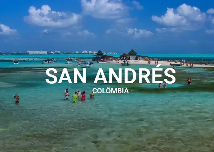 Famoso arquipélago do Caribe, San Andrés é um destino da Colômbia com praias paradisíacas, muitas opções de hospedagens e restaurantes para comer frutos do mar. Por lá você e a sua família irão curtir bastante as ilhas com águas esverdeadas, os passeios de barco e poderão aproveitar todo o conforto dos resorts all inclusive. , Hospedagem na Colômbia, Passagem Colômbia e Pomoção de Passagem, em, Brasil