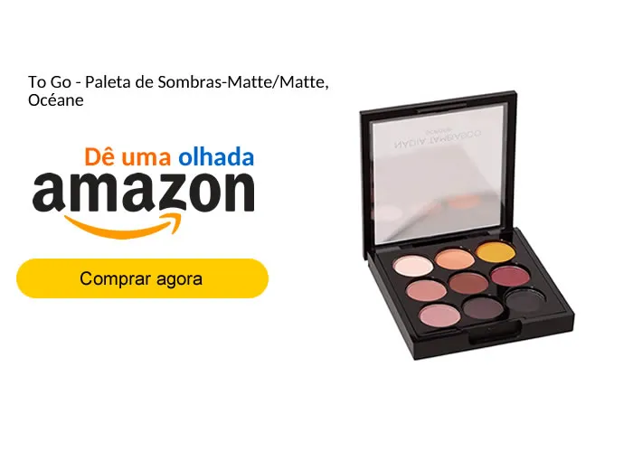 Idealizado por Nádia Tambasco, trás o tom perfeito para criar diferentes looks. Paleta Matte: uma paleta inteira dedicada à textura mais democrática de todas. 

Aqui, as nove cores são mais neutras e possibilitam muitas combinações, sendo perfeita para funcionar como a base de diversos looks.

Misture estes tons com as demais paletas e arrase na produção.

Ótima pigmentação, bem brilhosa, fácil de aplicar, na pele sem maquiagem e realmente é ótimo veja faça lindas make, paletas nas cores Basic, Fire, Matte e Nude.

Paleta bem pequena, porém com uma excelente escolha de cores, que combinam muito entre si, 9 Tons Mate, Alta pigmentação, Alta fixação e Feito com materiais de qualidade.

Produto da Cor 	Matte, Marca Océane, Tipo de acabamento	Mate, Tipo de Pele Normal com Peso do produto de 7.2 Gramas.

Uma ótima opção de compra ´pra você.!
, Coleção Stranger Things, Base Born This Way e Tudo em Maquiagem, em, Brasil